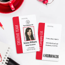 Crachá de ID de funcionário corporativo personaliz
