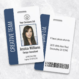 Crachá de ID de funcionário corporativo personaliz