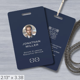 Crachá de ID de Funcionário do Código QR de Foto P