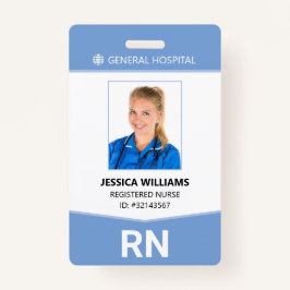Crachá de ID de Funcionário Nurse RN Registrado