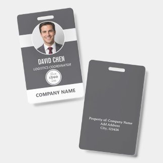 Crachá de ID de Funcionário Personalizado com Foto