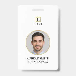 Crachá de ID de Funcionário Personalizado com Foto