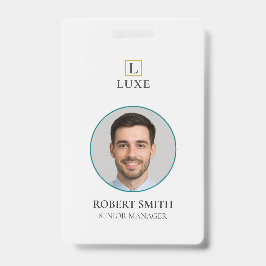 Crachá de ID de Funcionário Personalizado com Foto