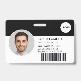 Crachá de ID de Funcionário Personalizado com Foto