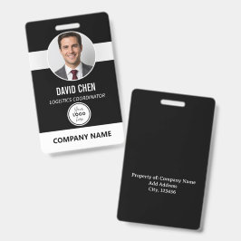 Crachá de ID de Funcionário Personalizado com Foto