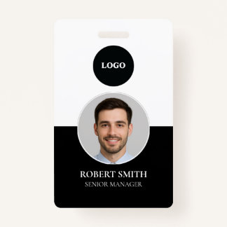 Crachá de ID de Funcionário Personalizado com Foto