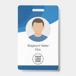 Crachá de ID de Funcionário Personalizado da Onda