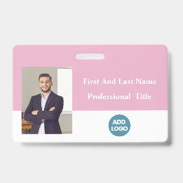 Crachá de ID de funcionário personalizado - Nome, 