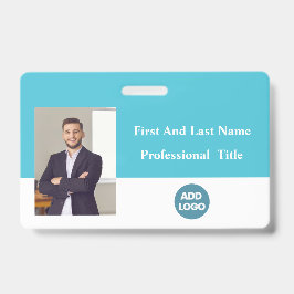 Crachá de ID de funcionário personalizado - Nome, 