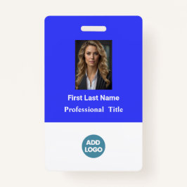 Crachá de ID de funcionário personalizado - Nome,