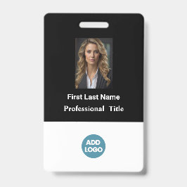 Crachá de ID de funcionário personalizado - Nome, 