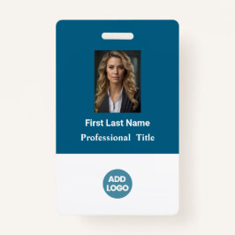 Crachá de ID de funcionário personalizado - Nome,