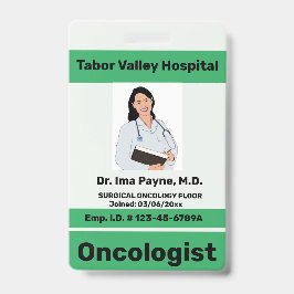 Crachá de ID de Funcionário Profissional Editável