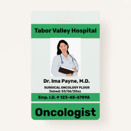 Crachá de ID de Funcionário Profissional Editável