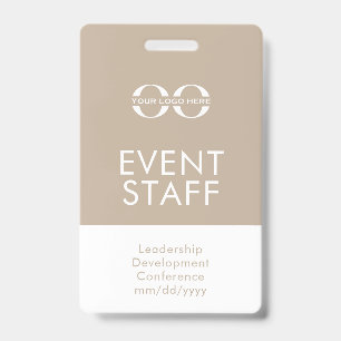 Crachá de ID de Funcionarios de Evento