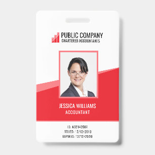 Crachá de ID de Funcionarios Pessoal Personalizado
