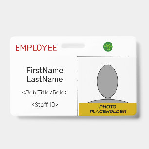 Crachá de ID de Membro de Funcionarios Simples
