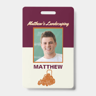 Crachá de ID de Nametag Comercial de Remoção de