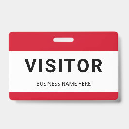 Crachá de ID do Crachá do Visitante Corporativo