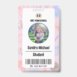 Crachá de ID do Estudante da Escola Doméstica, Fot