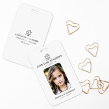 Crachá de ID do Estudante de Escolas Domésticas | 