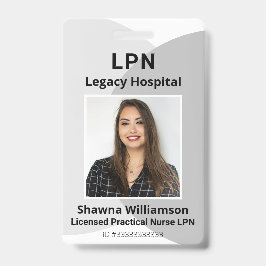 Crachá de ID do funcionário da Cinza profissional 