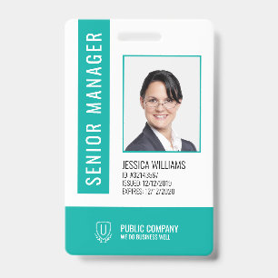 Crachá de ID do Funcionário do Funcionarios de Cód