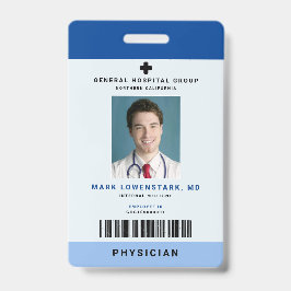 Crachá de ID do Funcionarios Médico Vertical + Cód