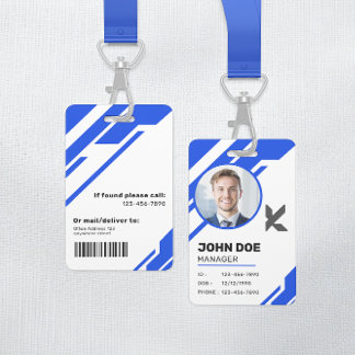Crachá de ID do gerente corporativo profissional m