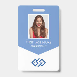 Crachá de ID do nome de foto do logotipo da sua em