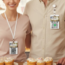 Crachá de ID do Processo de Pagamento do Código QR