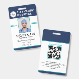 Crachá de ID Médico Personalizado | Enfermeira Reg