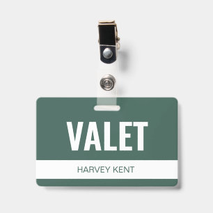 Crachá de ID personalizado de oliveira verde para