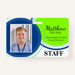 Crachá de ID profissional personalizado de lado du