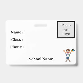 crachá de identidade de estudante