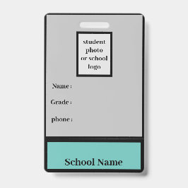 crachá de identidade estudantil