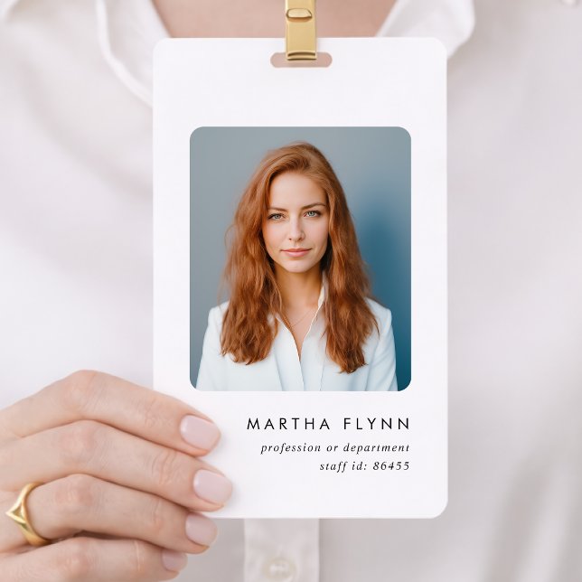Crachá de identificação 3x5 | Crachás de nome com  (Custom minimal vertical lanyard badges for teams, events, workplaces and everyday staff  use)