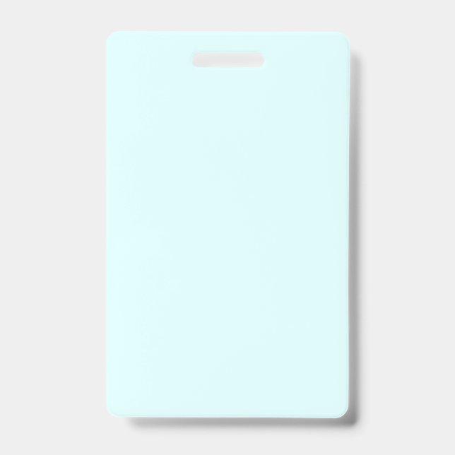 Crachá de Identificação Azul Pastel Minimalista (Frente)