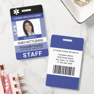 Crachá de Identificação com Foto da Equipe Médica