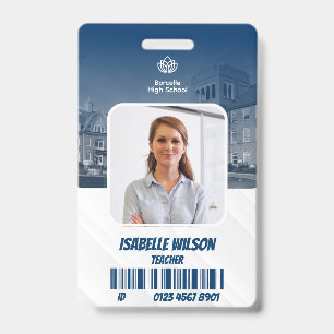 Crachá de Identificação com Foto para Professor e 