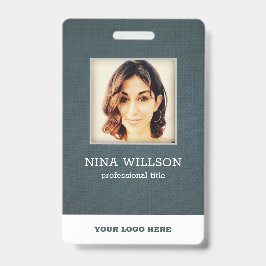 Crachá de identificação comercial de foto em tela