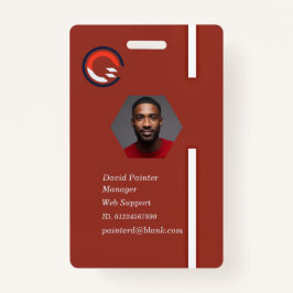 Crachá de identificação da empresa, totalmente per