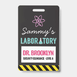 Crachá de identificação da Science Party