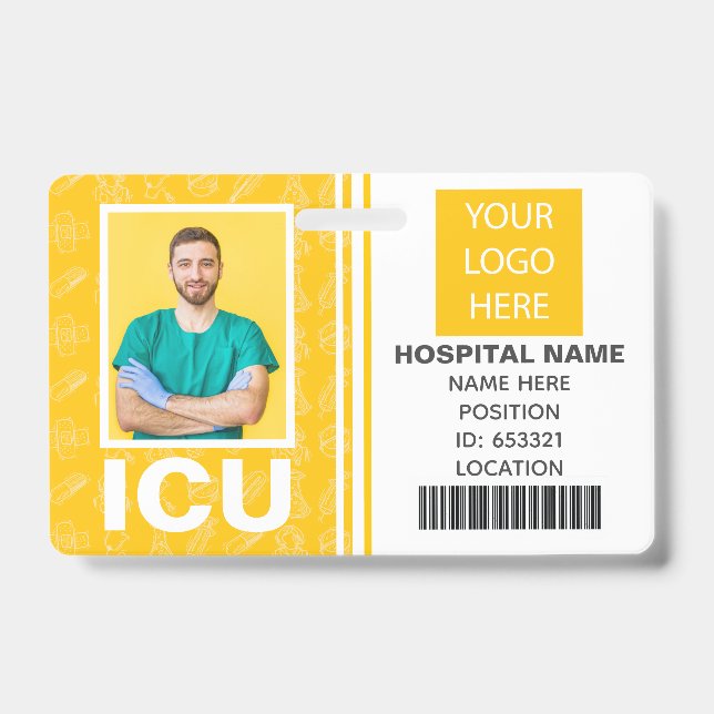 Crachá de Identificação da Unidade de Terapia Inte (Frente)