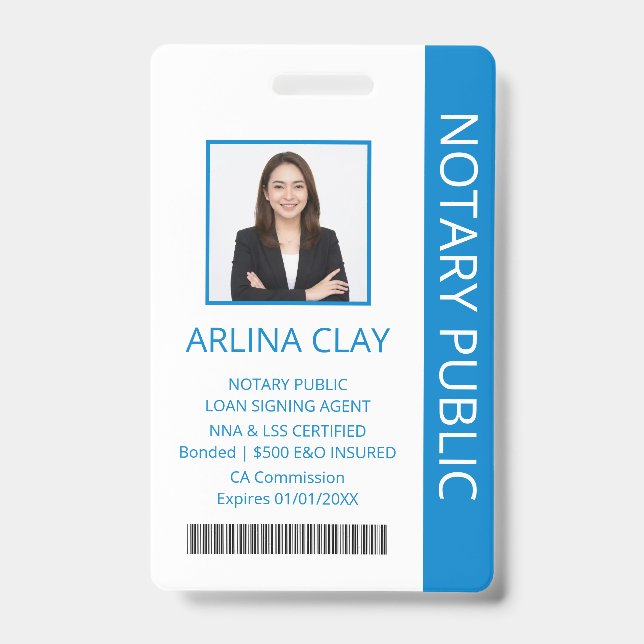 Crachá de Identificação de Agente de Assinatura de (Frente)