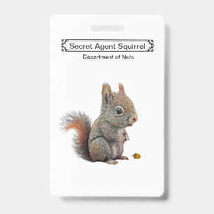 Crachá de Identificação de Agente Secreto Fofo