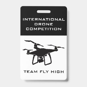 Crachá de Identificação de Competição de Drone