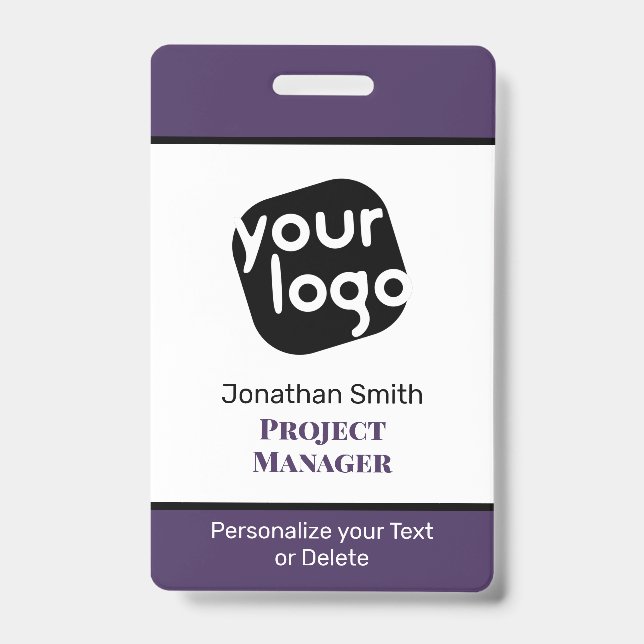 Crachá de identificação de conferência personaliza (Frente)
