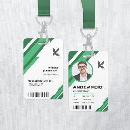 Crachá de Identificação de Contador Corporativo Pr