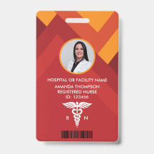 Crachá de Identificação de Enfermeira Registrada G